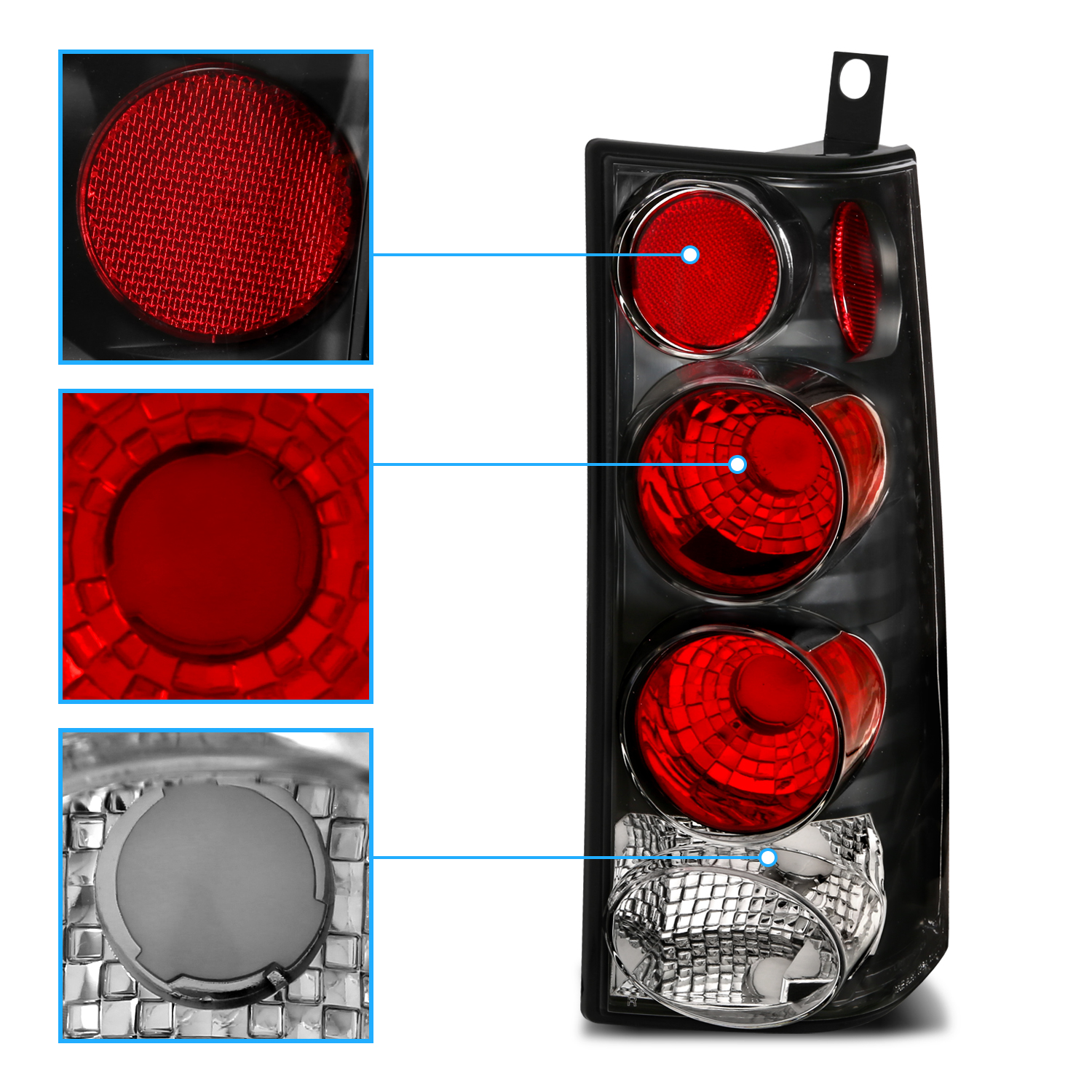 20032015 GMC Savana/Chevrolet Express 1500/2500/3500 Black Brake Tail